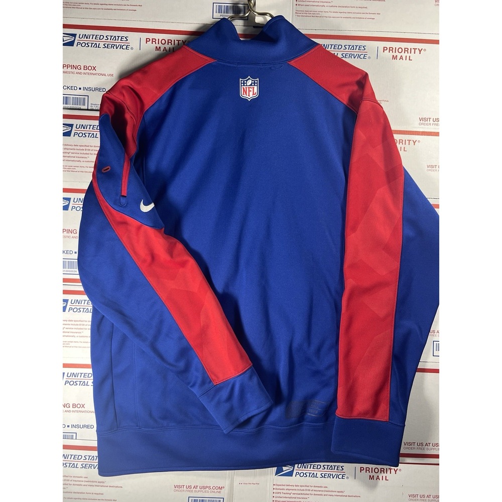 Nike Jacket Mens L Blue New York Giants NFL On Field Full Zip Dri Fit Athletic - Picture 5 of 6